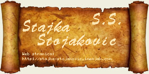 Stajka Stojaković vizit kartica